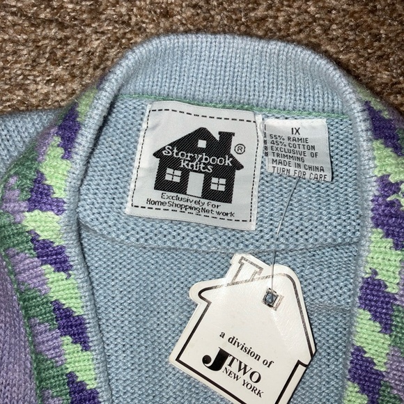 Nwt Storybook Knits Swearer size 1X Carousel Horses Spring - Picture 3 of 3